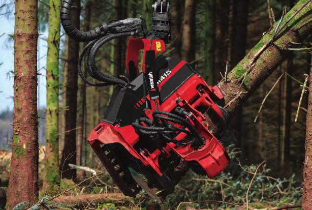 H415 Optimizing performance, productivity and delimbing, the H415 excels in large diameter regeneration harvesting.