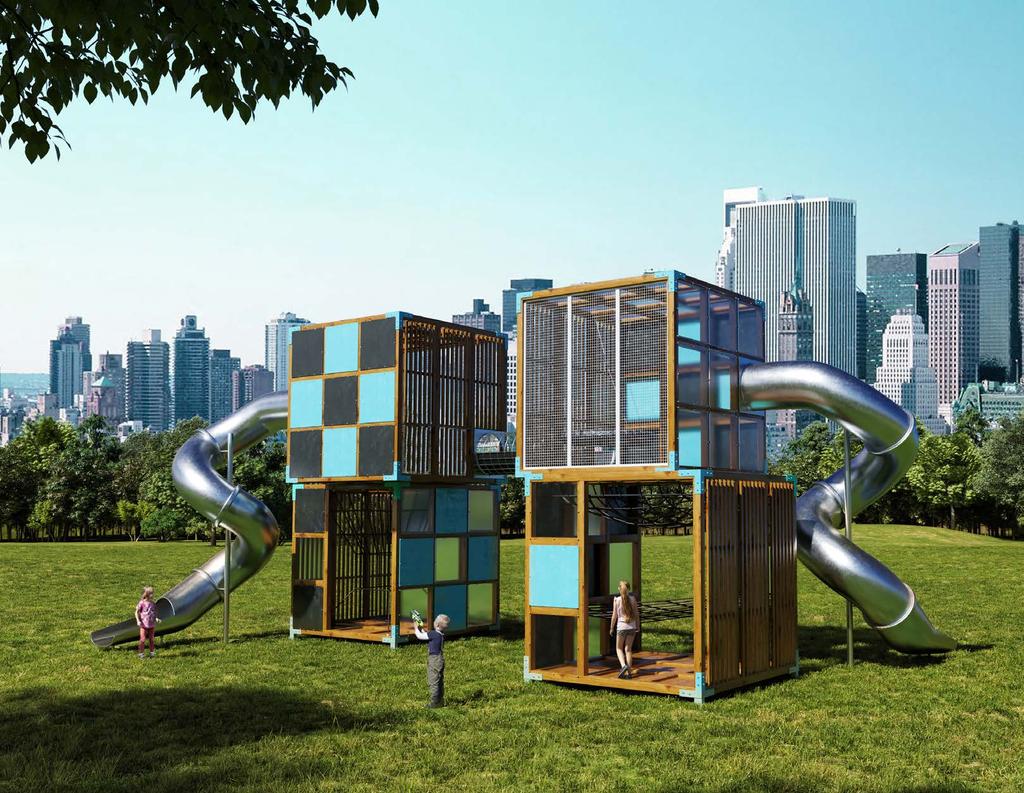 CUBIC MAKES AN EYE-CATCHING LANDMARK See far and be seen from afar Add cubes and play with different wall designs A great functional landmark and