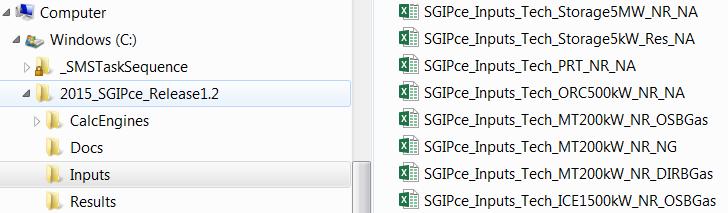 MANUAL CHANGES TO SGIP CE : THINGS TO REMEMBER» Changes are made to input workbooks in the Inputs folder» Always save the original files Use a suffix like