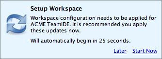 Automate workspace setup and updates Efficient detection of ongoing changes
