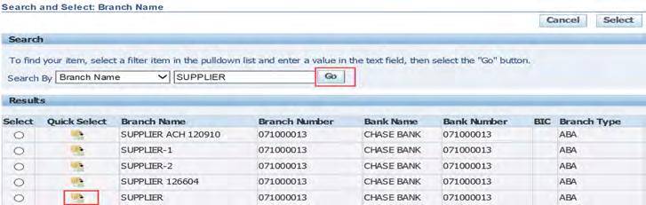 If your Bank does not exist, then choose the New Bank button and complete the Bank Name field.