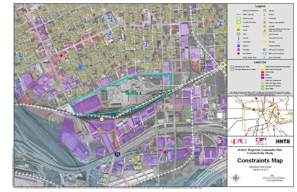 Regional Commuter Rail Connectivity Study The fourth potential location studied for a Hub is the Hardy Yard site bordered by the Elysian Viaduct, Burnett Street, North Main Street, and the Terminal
