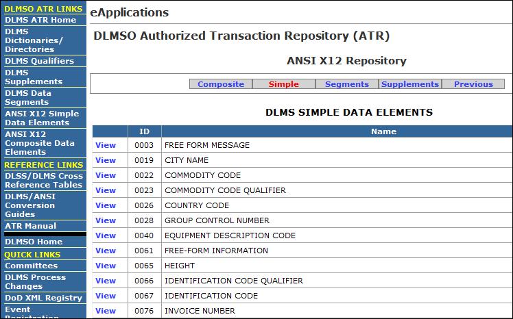 DLM 4000.25, Volume 1, May 19, 2014 C9.4.3.5. Directory of ANSI ASC X12 Simple Data Elements. Figure C9.F14.