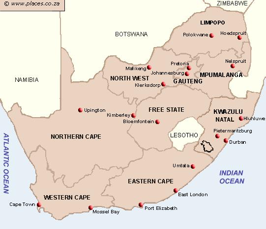 South Africa Province Population (2014 est.