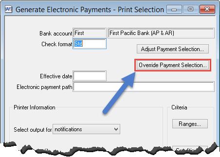 Generate a Live Electronic Payment Using the same invoice at the previous example, generate a live EFT file.