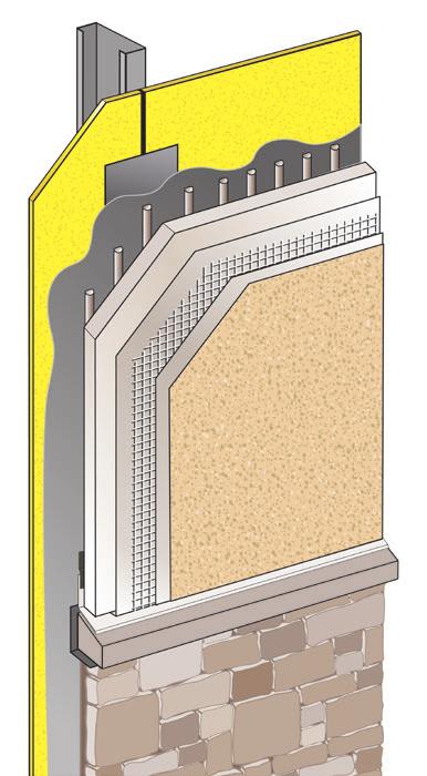 Acceptable Sheathing Acrostop R Acrocrete Adhesive Acrocrete Insulation Board Acrocrete Base Coat Acrocrete Reinforcing Mesh Acrocrete Base Coat Acrocrete Finish Coat Brick or Stone TEST RESULTS TEST