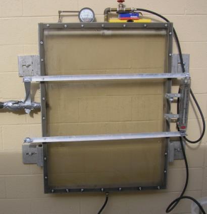 Uses a pressure/test chamber with a 12 square-foot test area (typically 3 x 4 ) Mechanically anchored and sealed to the wall Water is pumped into the test chamber and through