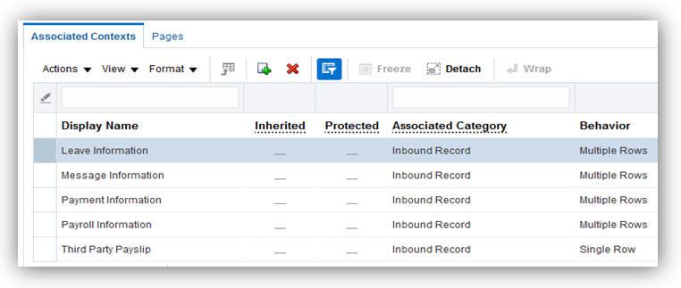 Associated Contexts for the Inbound Interface Review the Payroll Interface Inbound Record extensible flexfield to ensure that it captures the data you want to import from your payroll provider. 1.