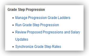 Manage Grade Step Progression in the Compensation