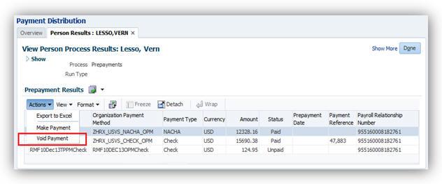 New Action Menu Item for Void Payment EDIT PAYROLL PERIOD NAMES When you create a payroll definition or extend the number of years for