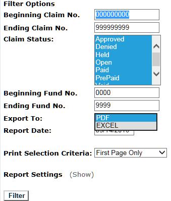 Orders/Account Payables. Accounts Payable>Reports>Claim Docket> Claim Docket Detail Listing by Fund We have removed account lines that have a $0.00 expense amount.