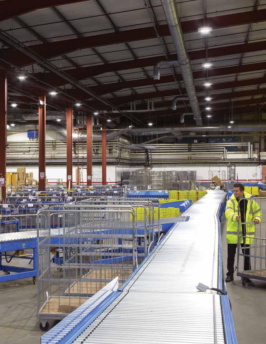 corners, and between racks and pallets. High performance lighting that eliminates both hot spots and dark spots keeps inventory moving safely and efficiently.