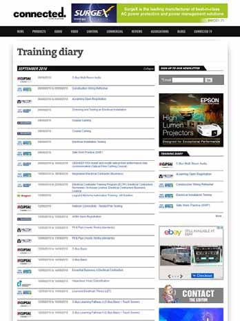 In 2017, the Connected Training Diary had over 1,500 courses listed from across the entire industry supply chain - manufacturers, industry associations and training organisations.