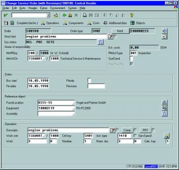 SAP Automotive for Vehicle Wholesalers and Spare Parts Business 3 Fig. 3-4: Service Message Order Controlling and the Information System allow you to keep a firm grip on quality and service measures.