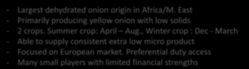 Egypt - Largest dehydrated onion origin in Africa/M.