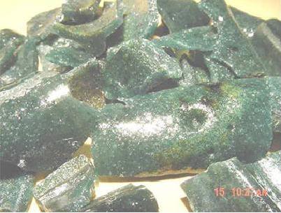 5 Analysis Slag composition is determined by X-ray fluorescence in a compacted pellet of milled slag, Figure 4.7.