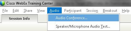 WebEx Technology: Audio Trouble [Event Code] # Can you