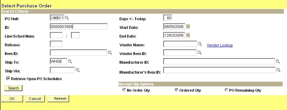 Select the Business Unit UMBC1 if the value did not default in. 3. Do NOT make any changes to the other fields on this page. 4.