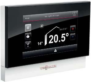 Operation could hardly be easier than with the 5-inch colour touchscreen which, due to its high class design, can be integrated into any living space, enabling remote control of the boiler.