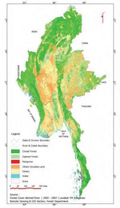 Forest Cover Status Total Forested Area 353,747 km 2 ( 47 % of
