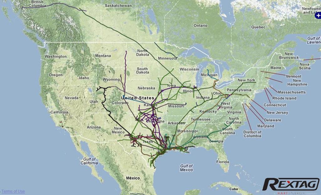 North American NGL, LPG, HVL Pipelines Source: GeoWeb Portal Rextag Hart Energy Mapping Service Feb 13 2012