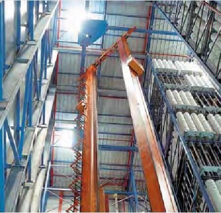 Mid-Load ASRS Aisle Changing Cranes Matches throughput requirements