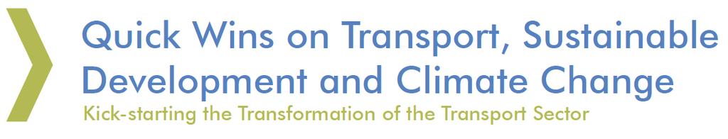Scaled-up Sustainable Transport in support of the Paris Agreement on