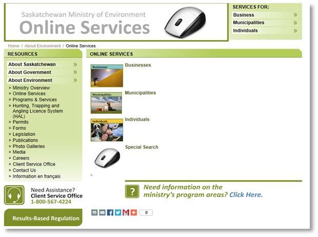 6. Select Businesses under the Online Services. 7.