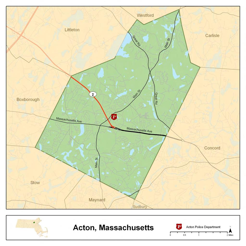 3.5 Town of Acton REPORT FOR The town of Acton, located in western Middlesex County, is approximately 20.