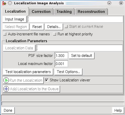 Localization Microscopy Analysis Tips How to process localization data 4 analysis phases 1. Localization 2. Correction 3.