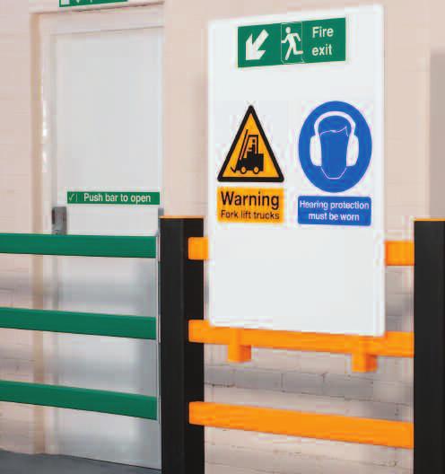 Signboards Compatible for use with Pedestrian Barrier, Handrail and Traffic Barrier when fitted with Pedestrian Rail Attachment All signs accredited to ISO9001-2000 Signboards available for display