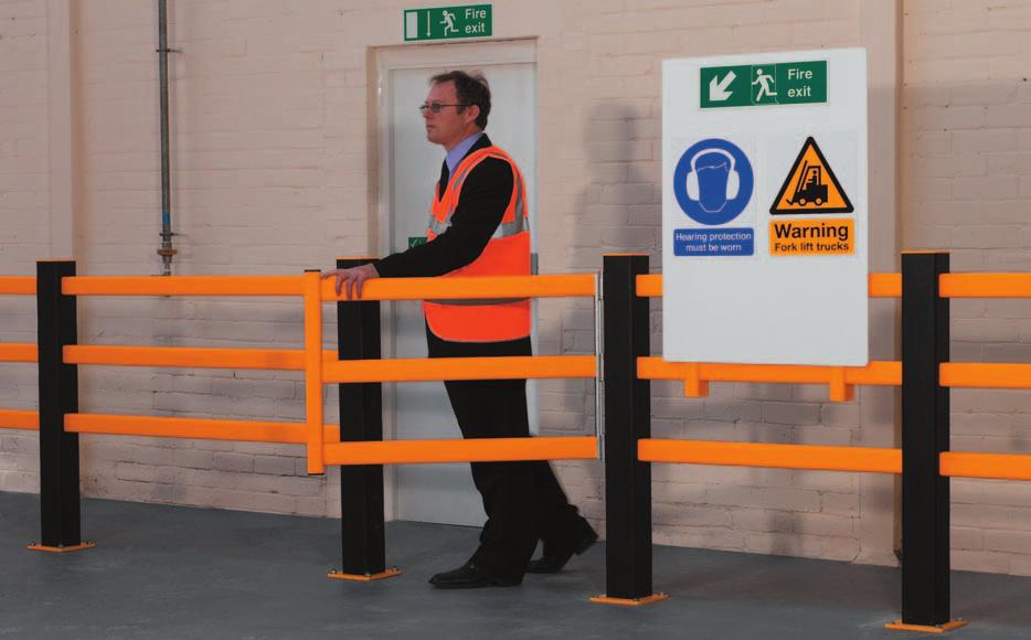 MAKE SURE YOU ARE COMPLIANT WITH HSC WORKPLACE REGULATIONS 1992 AND EC WORKPLACE DIRECTIVE 89/654/EEC Ideal for defining and protecting pedestrian walkways High impact resistance Supplied with post