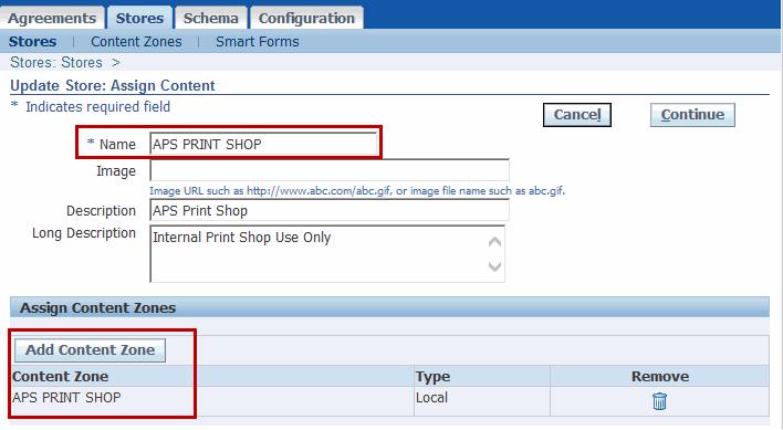 Configurations Needed to Implement Solution Create Store