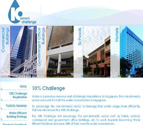 10 % Challenge Website (Hosted by S pore Environment Council) www.tenpercent.sec.org.
