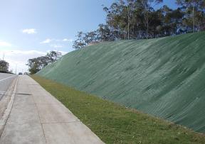 This erosion control system can withstand high velocities in open channels and is more economical than other traditional methods such as concrete and using rocks or rock mattresses.