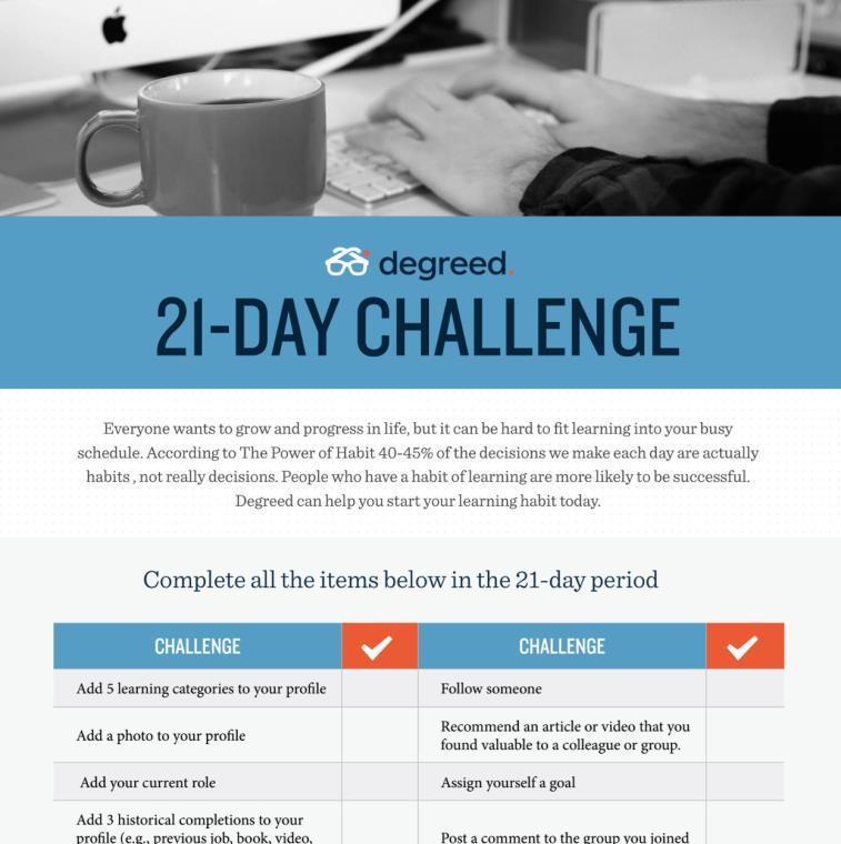 MARKETING TACTIC: 21 DAY CHALLENGE Use our template or add your own flare
