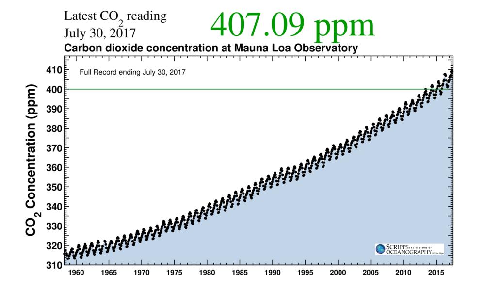 CO 2 (Keeling Curve) Build up of CO 2 accounts for only about half of CO 2