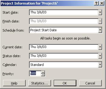 Embarking new Project Go to file, select new. This will open a screen for blank project click ok. You can now enter your project information viz.