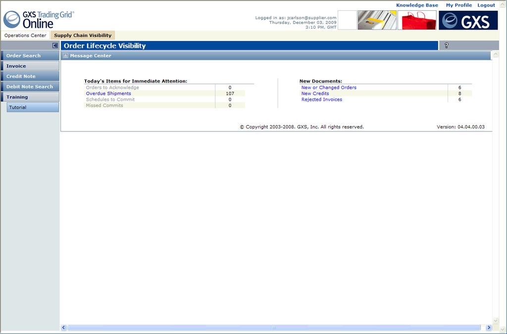 Invoice Status Updates in OLV (continued) 8 The Rejected Invoices link on the OLV