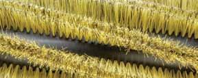 Look-alike brushes often have poorly secured bristle tufts that can fall out or be pulled out when going over floor grates or