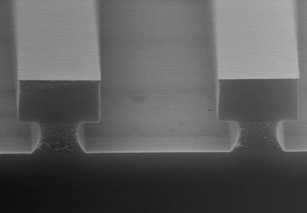 25µm lift-off processing. Film thicknesses for depositions from <20nm - >5µm. Dissolution Rate optimized for maximum undercut control.
