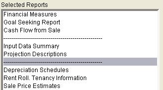 Insertion Line The insertion line allows you to group your reports on the Report Menu To insert a line 1) Click on the Report and then click on the Insert button and the line will be