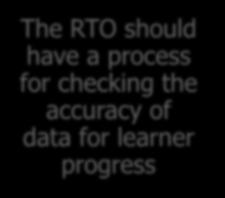 Data checking The RTO should have a process for