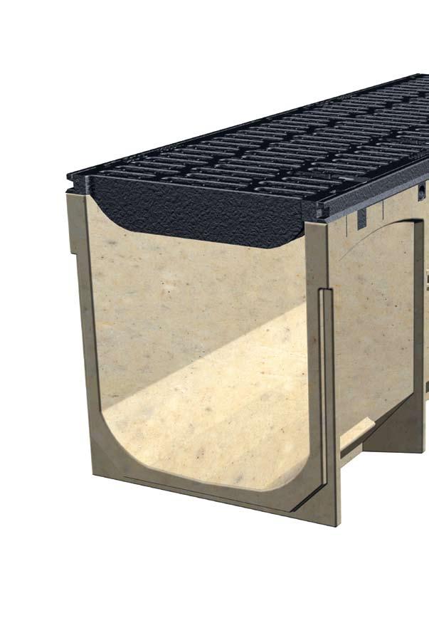 PowerDrain Features Ductile iron grates - heavy duty ductile iron grates in choice of Load Class F slotted or ADA compliant (S300K ADA grate is rated to