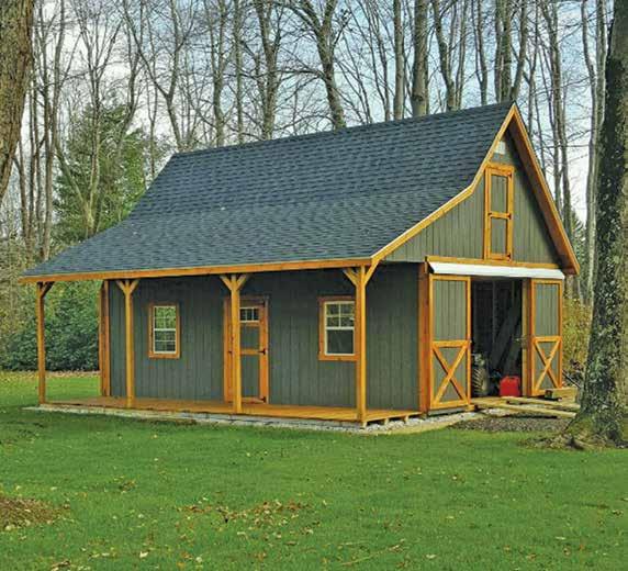 The A-Frame Cabin is a cabin style with a dual pitched roof, 1 overhangs, cedar, 6 fascia boards, and dimensional shingles.