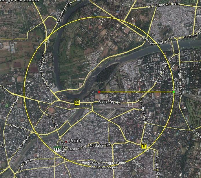 (b) Treatment and disposal of the biomedical waste in a centralized facility proposed inside the waste treatment yard of the PMC Figure 1.2 Site Location (2 km radius) 1.