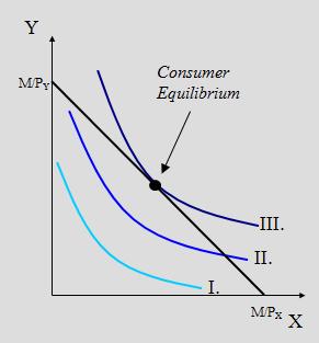 Chapter 4: Consumer Equilibrium Consumer equilibrium occurs at a point where MRS =P X / P