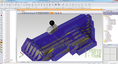 FOCUSING ON PRODUCTIVITY CAD-based feature inspection The CAMIO program editor provides an easy to follow iconized view of the inspection program.