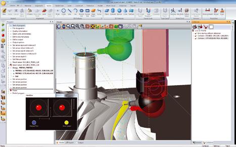 At every stage the user has full control to change any aspect of the inspection. CAMIO program editor.