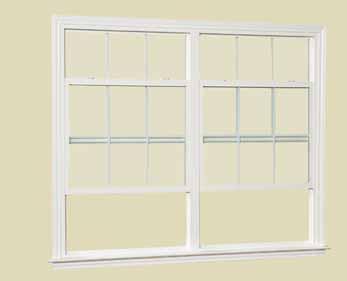 SERIES 6000 VINYL SINGLE HUNG WINDOW + ¾" insulated glass provides energy saving + Warm-edge insulated glass technology reduces condensation up to 80% + Precision-mitered, fusion-welded corners
